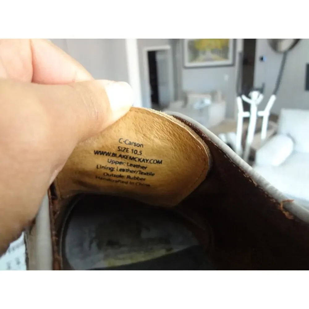 Blake Mckay Carson Tan Suede Sneaker Oxfords Wingtip Men 10.5 D Business Casual